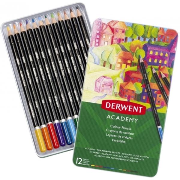 Set creioane colorate 12 bucset Derwent AcademyCreioane colorate versatile de înalt&259; calitate gama larg&259; de culori perfecte pentru arti&537;tii în devenire &537;i amatori de toate vârstele care doresc s&259;-&537;i dezvolte abilit&259;&539;ile de desen12 creioane de colorat u&537;or de utilizat &537;i potrivite pentru a crea o serie de efecte cum ar fi stratificare amestecul de culori introducere perfect&259; în 